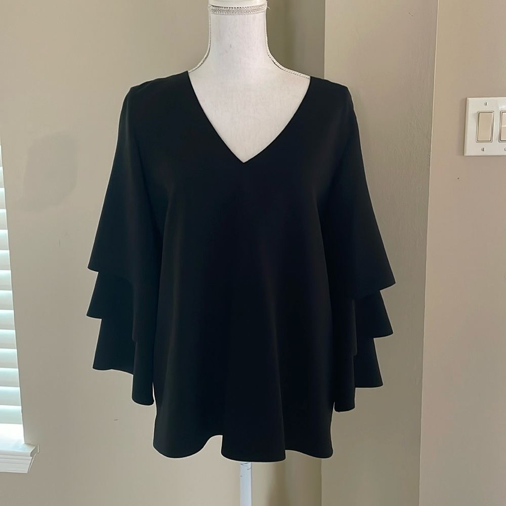 Lafayette New York black elegant blouse
